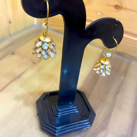 Ethnic Versatile Dangling Earrings w/ Stonework and Pearls - In Many Colors! - Picture 6 of 16